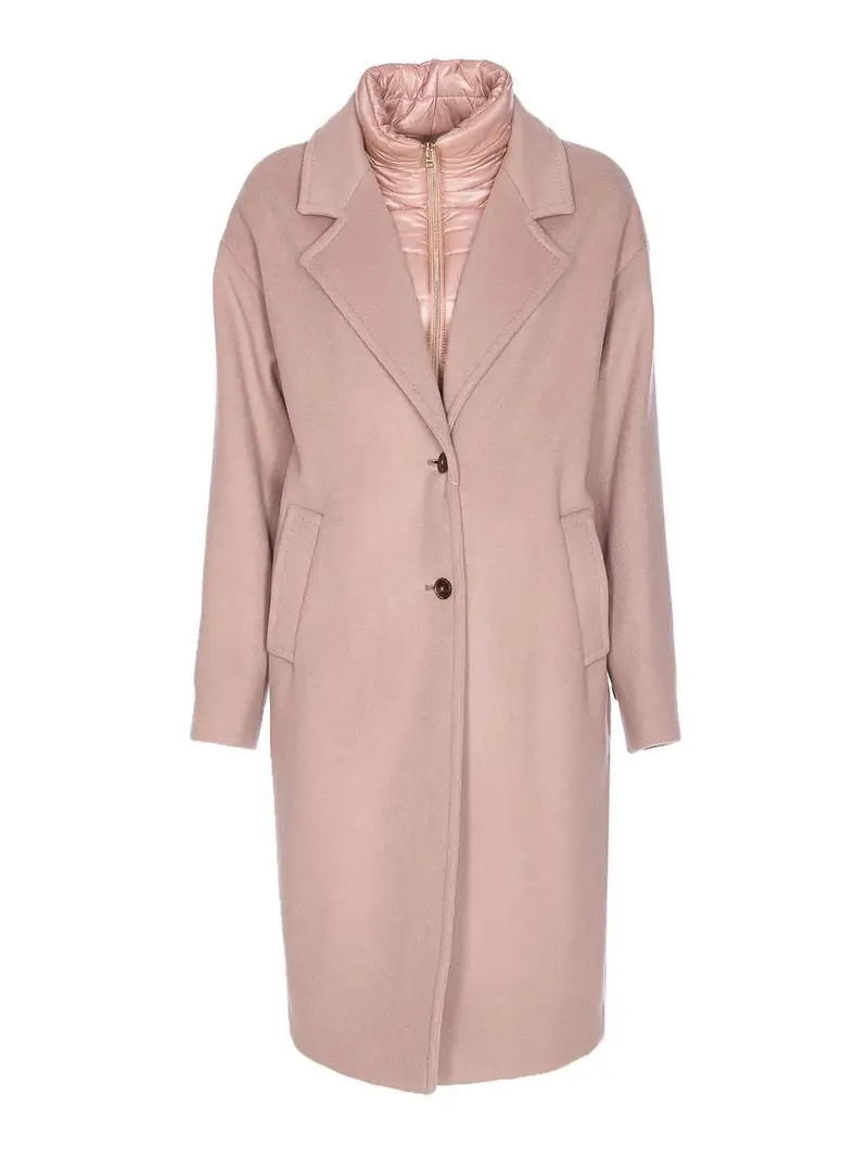 Cappotto con nylon ultraleggero Color Carne E Neutri