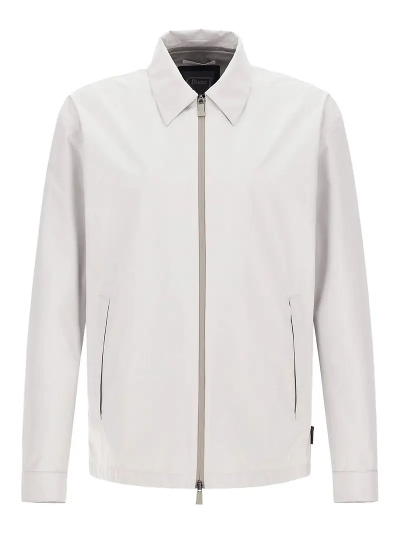 Giacca a vento grigio ghiaccio in tessuto