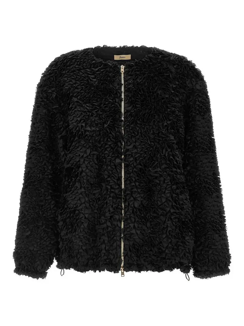 Giacca con mini volant Nero