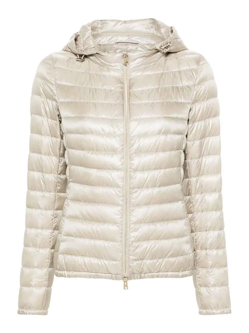 Giacca corta in nylon Beige