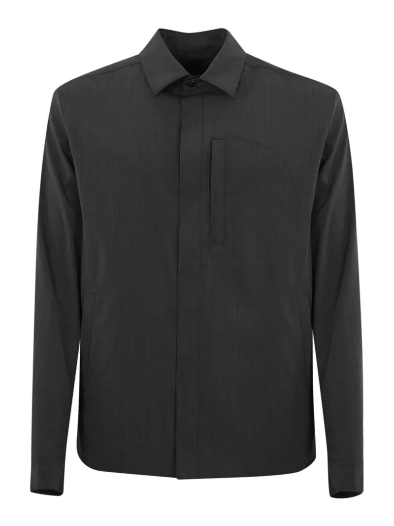 Giacca da camicia di cotone Grigio