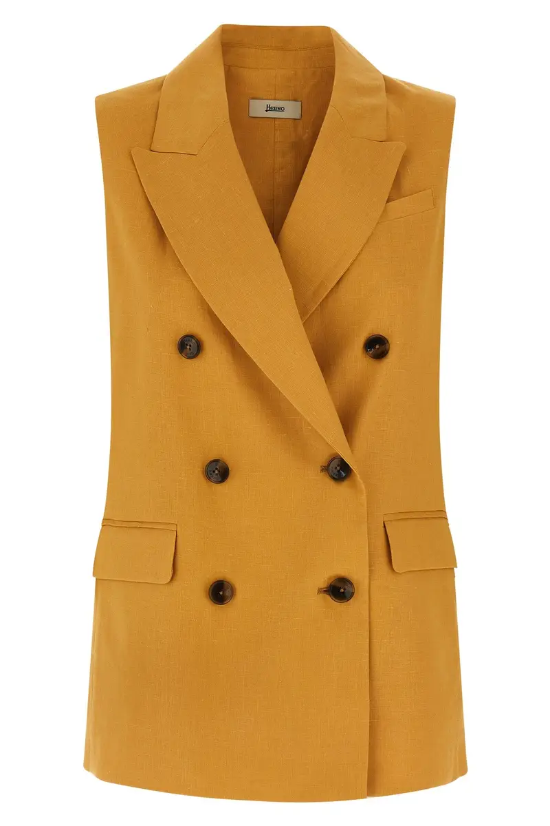 Gilet Lino Giallo