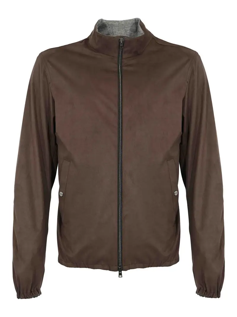 Giubbotto Bomber Marrone Scuro