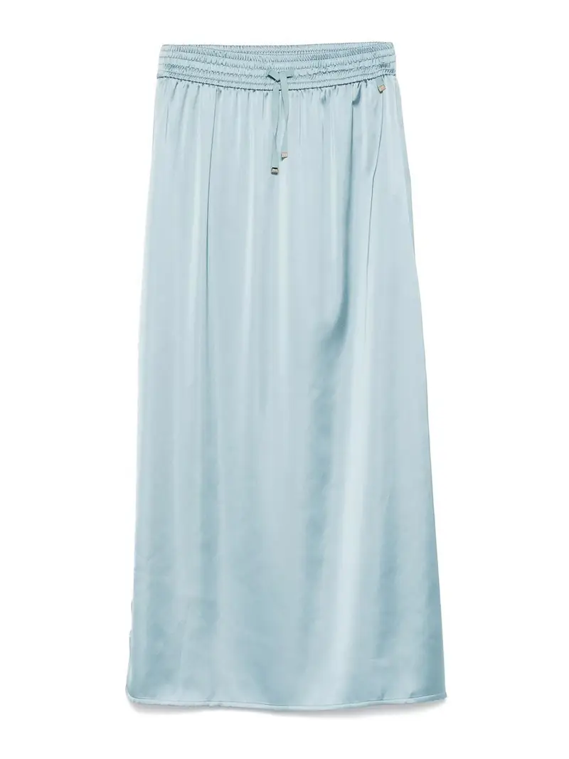 Gonna in raso con coulisse Blu