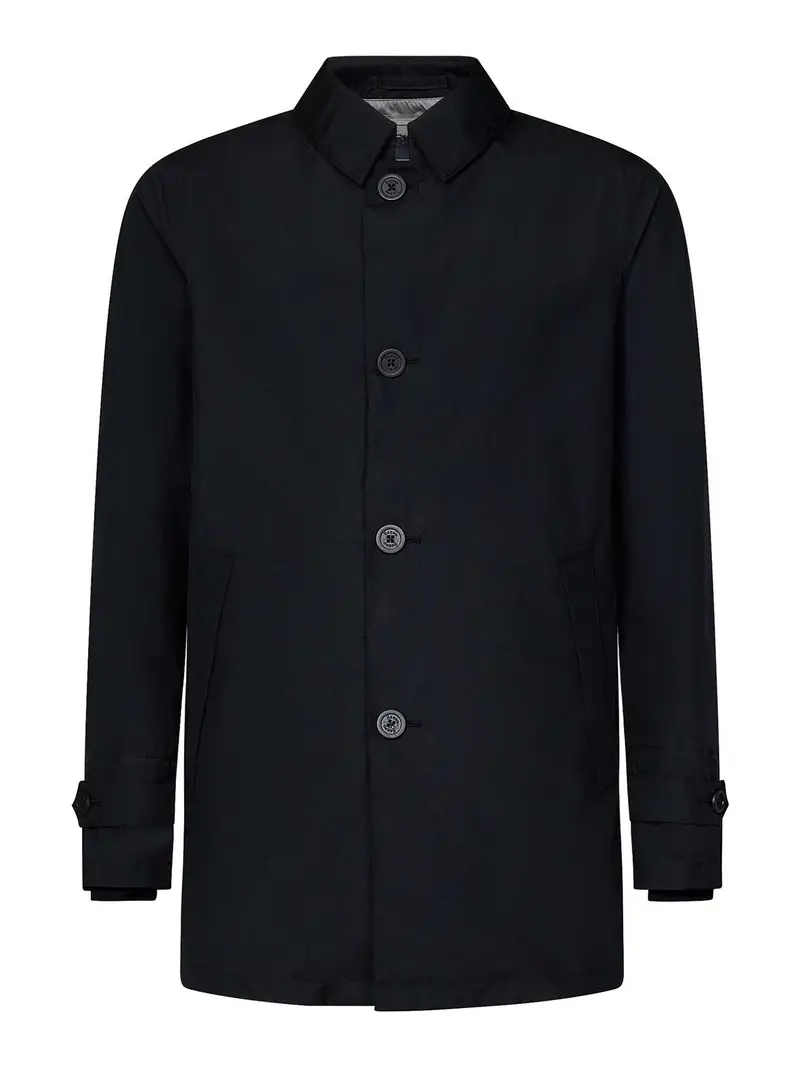 Impermeabile in tessuto laminato Nero