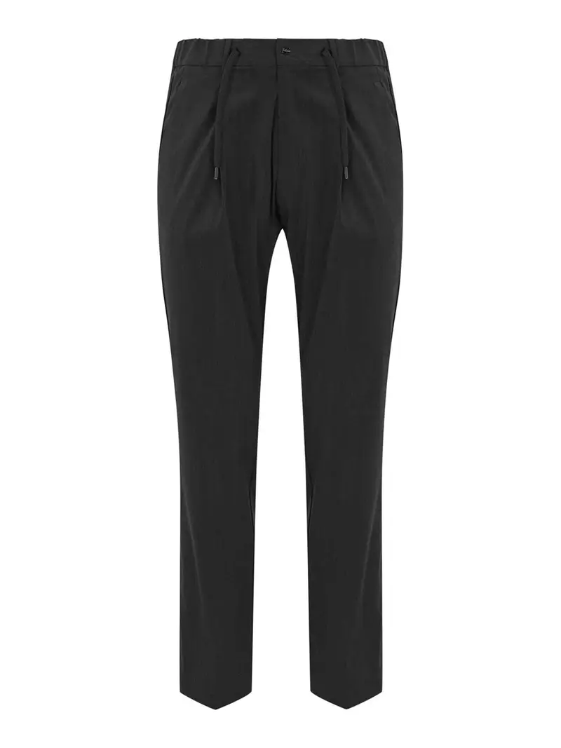 Pantaloni di miscela di lana con pieghe Grigio