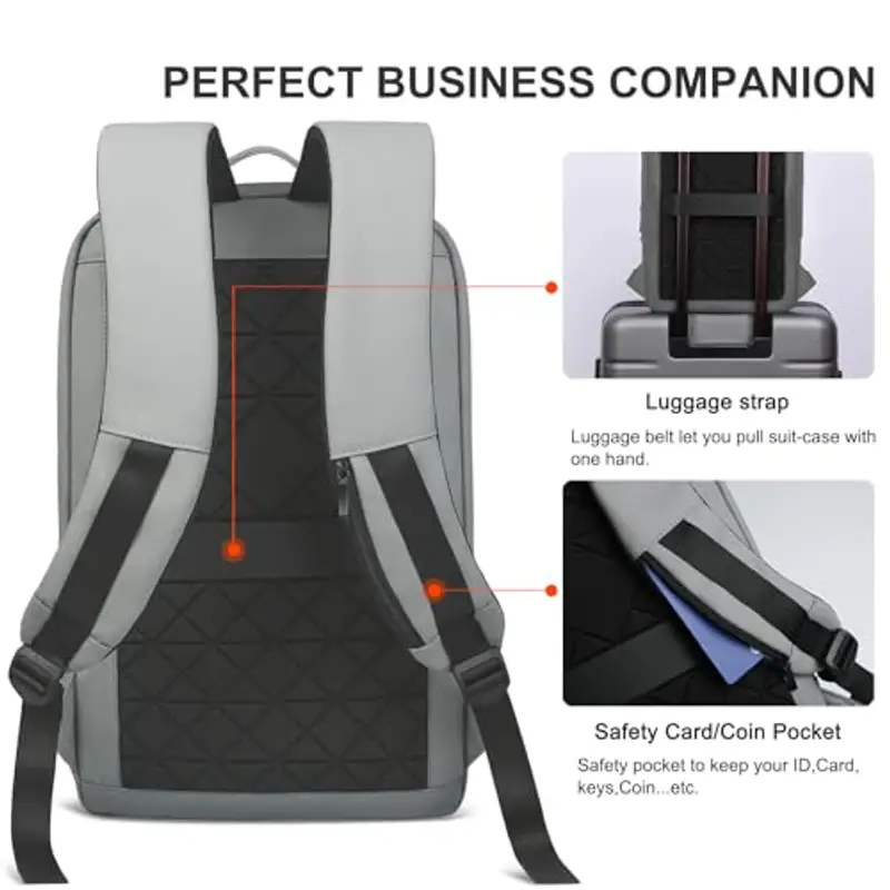 HEROIC KNIGHT Zaino per Laptop 15.6 Pollici Porta iPad Notebook Computer Uomo Donna con Porta USB Impermeabile miniatura 3