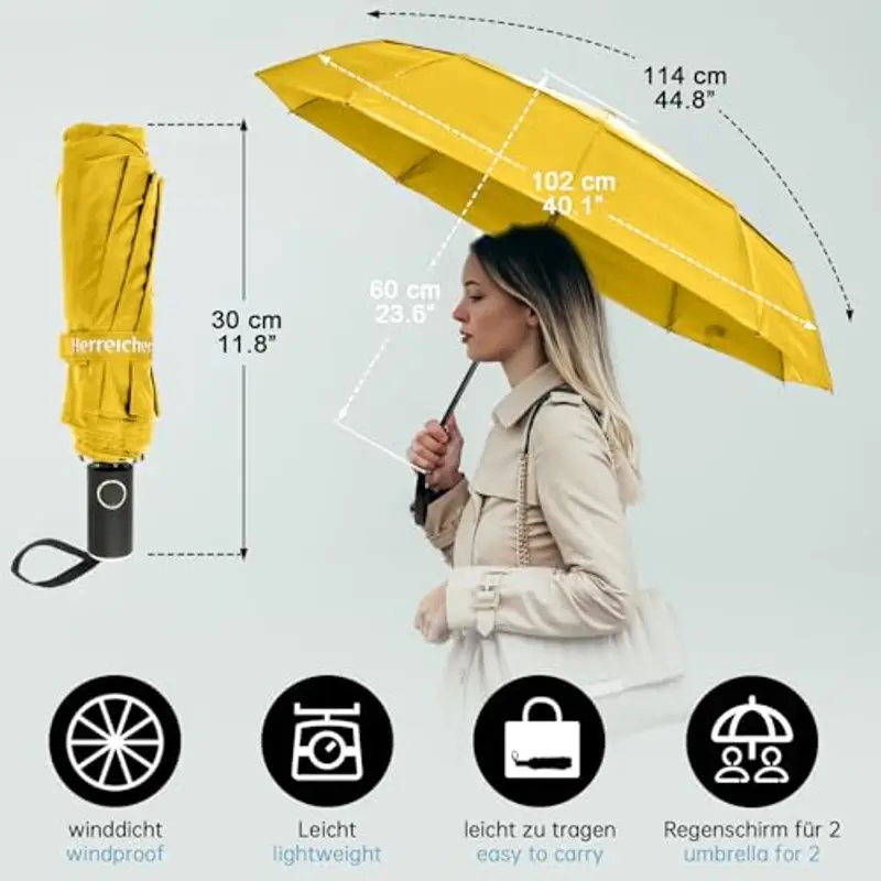 Herreicher Ombrelli Uomo Nero 1599539 miniatura 3