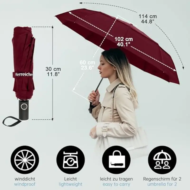 Herreicher Ombrelli Uomo Rosso 1599541 miniatura 3