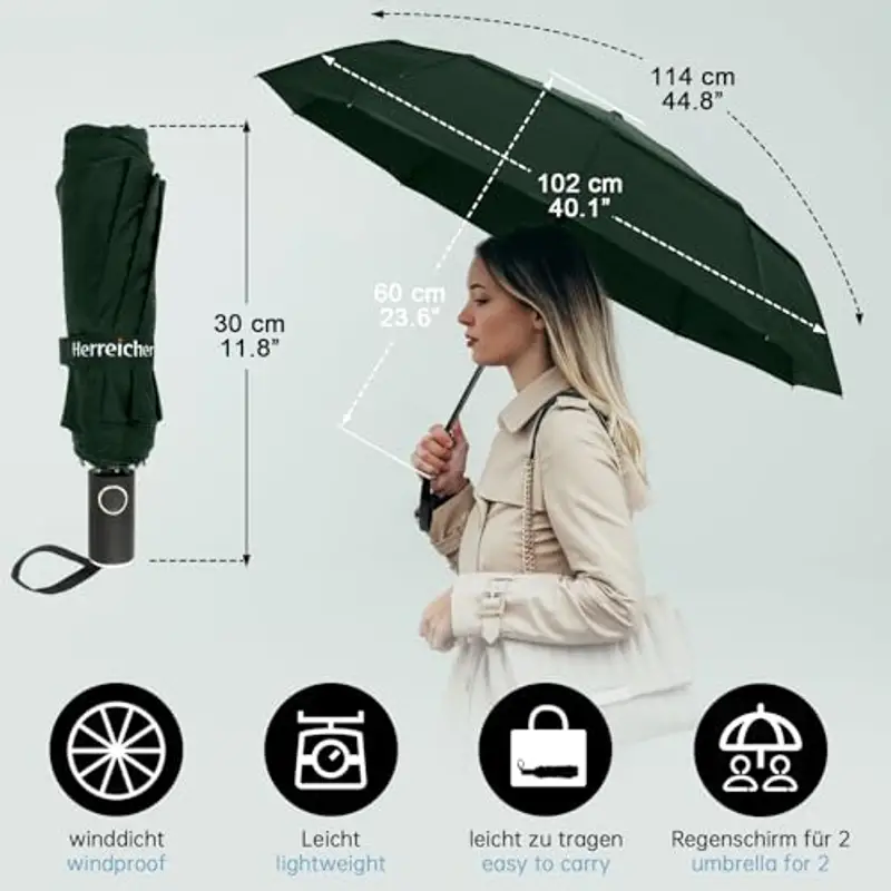 Herreicher Ombrelli Uomo Verde 1599537 miniatura 3