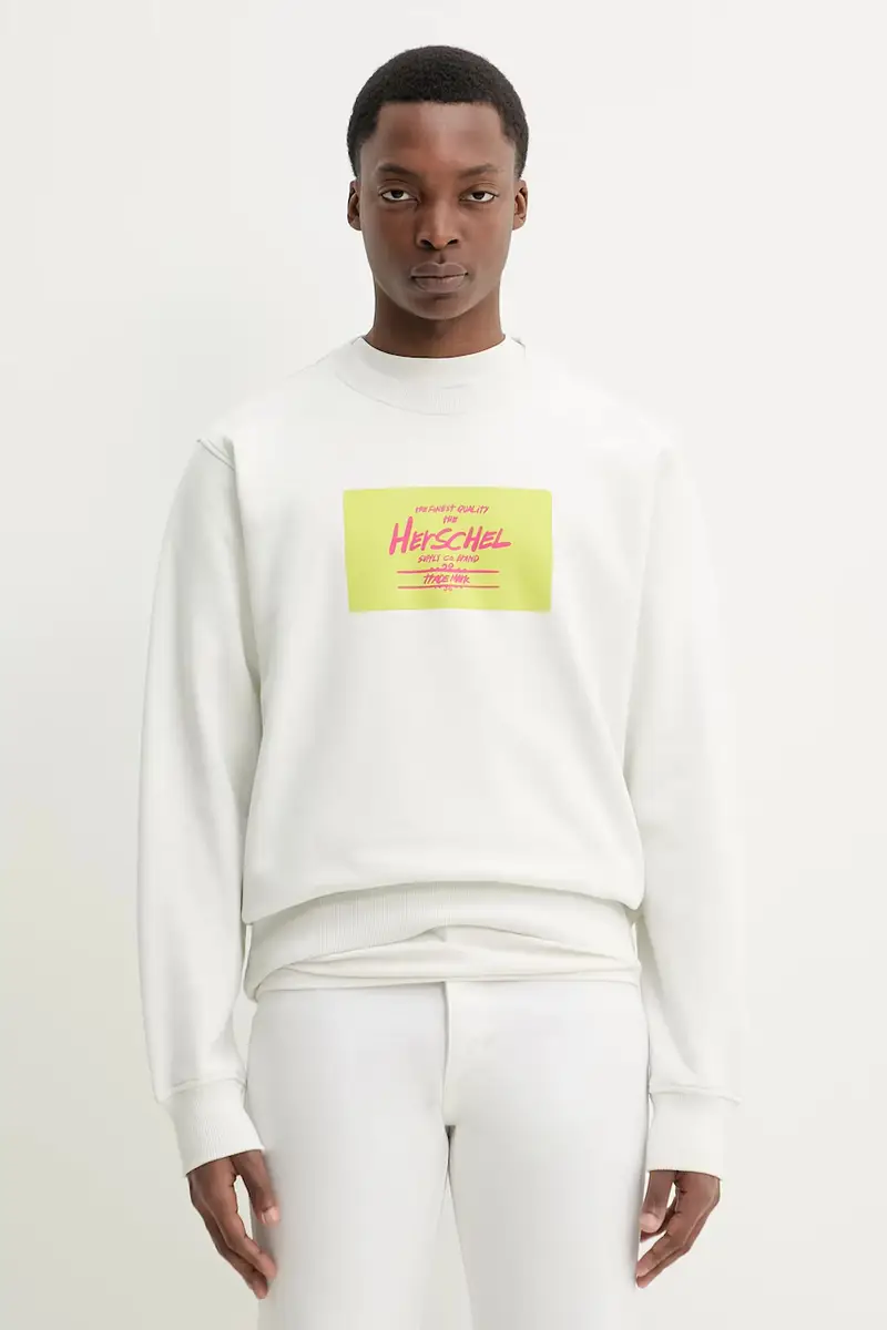 felpa in cotone colore beige 50550-05977 miniatura 2