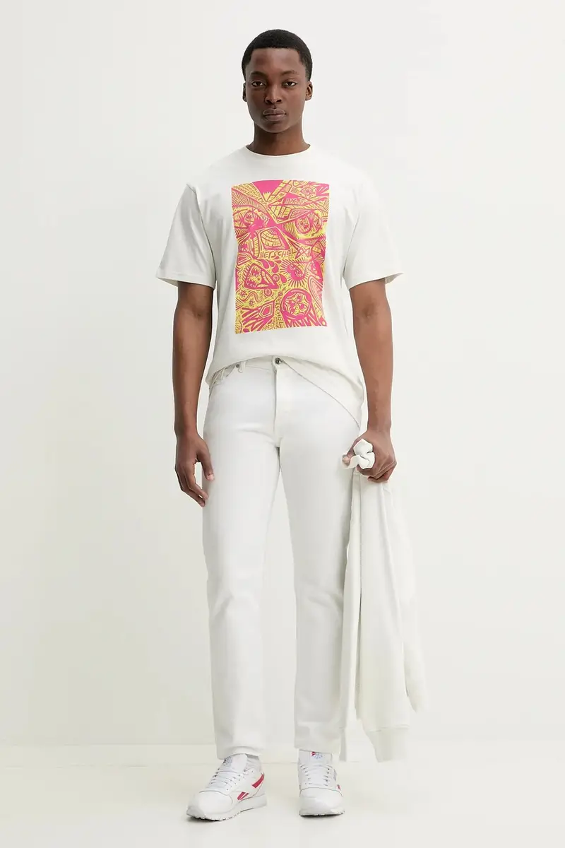 felpa in cotone colore beige 50550-05977 miniatura 4