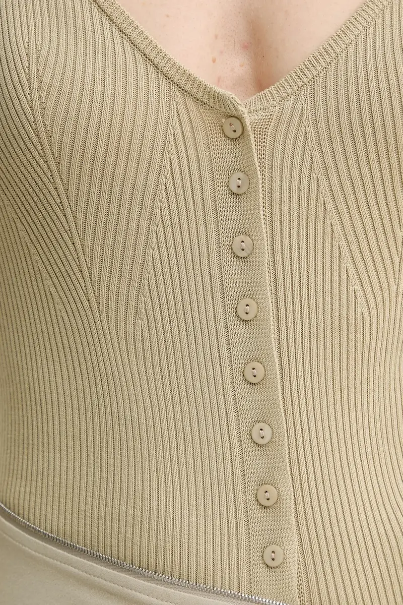 Herskind Cardigan Donna Beige 3569983 miniatura 5