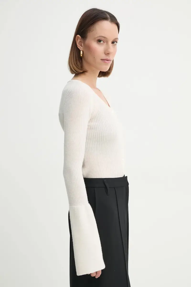 cardigan in lana Liw colore beige 5434825 miniatura 4