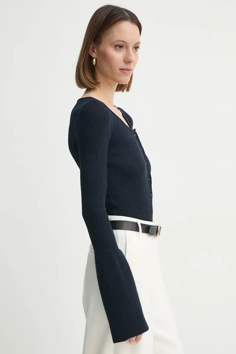 cardigan in lana Liw colore blu navy 5434825 miniatura 4