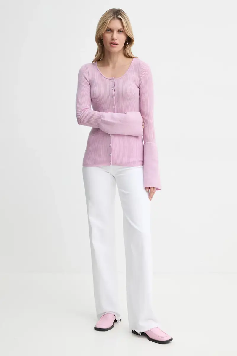 cardigan in lana Liw colore violetto 5434825 miniatura 2