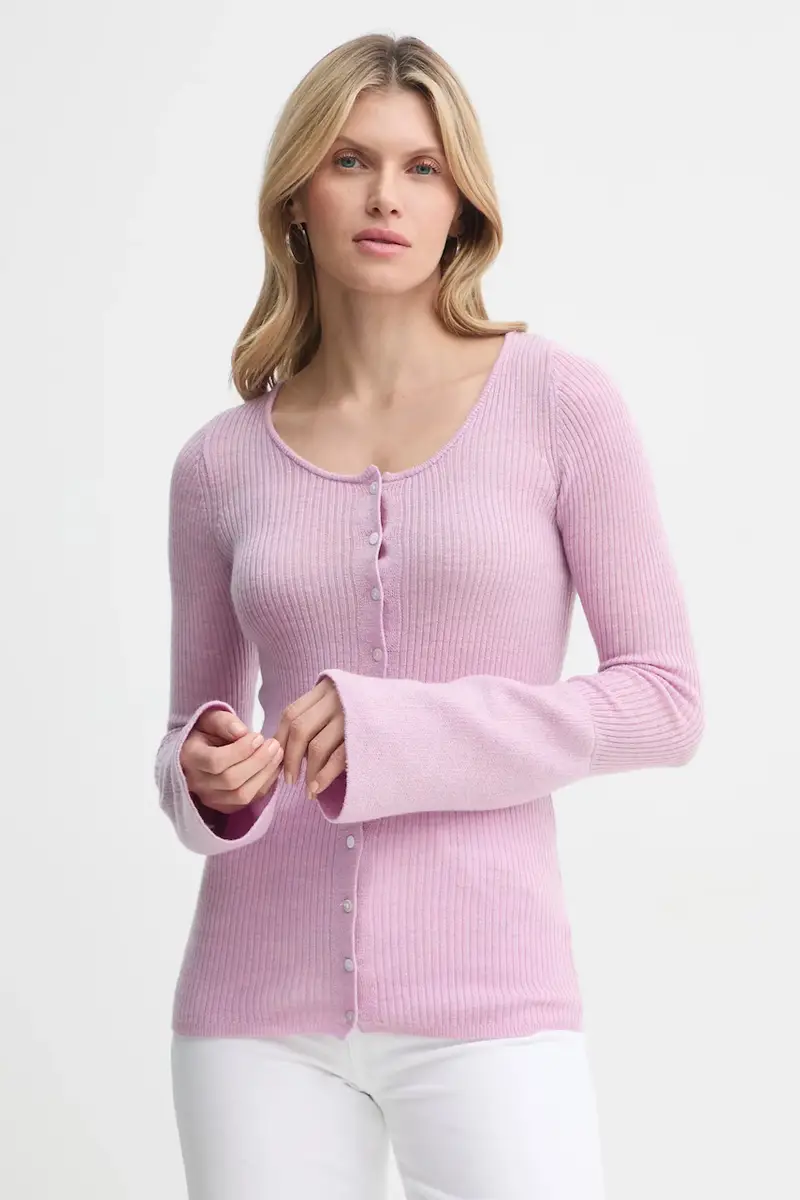 cardigan in lana Liw colore violetto 5434825