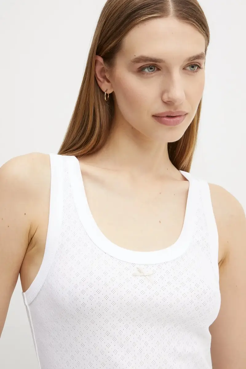 top in cotone Hunter colore bianco 5414178 miniatura 4