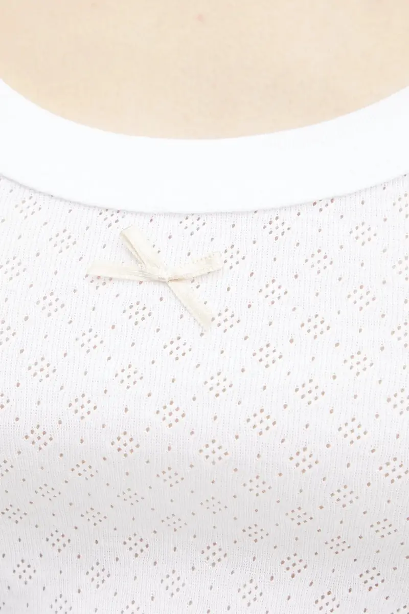 top in cotone Hunter colore bianco 5414178 miniatura 5