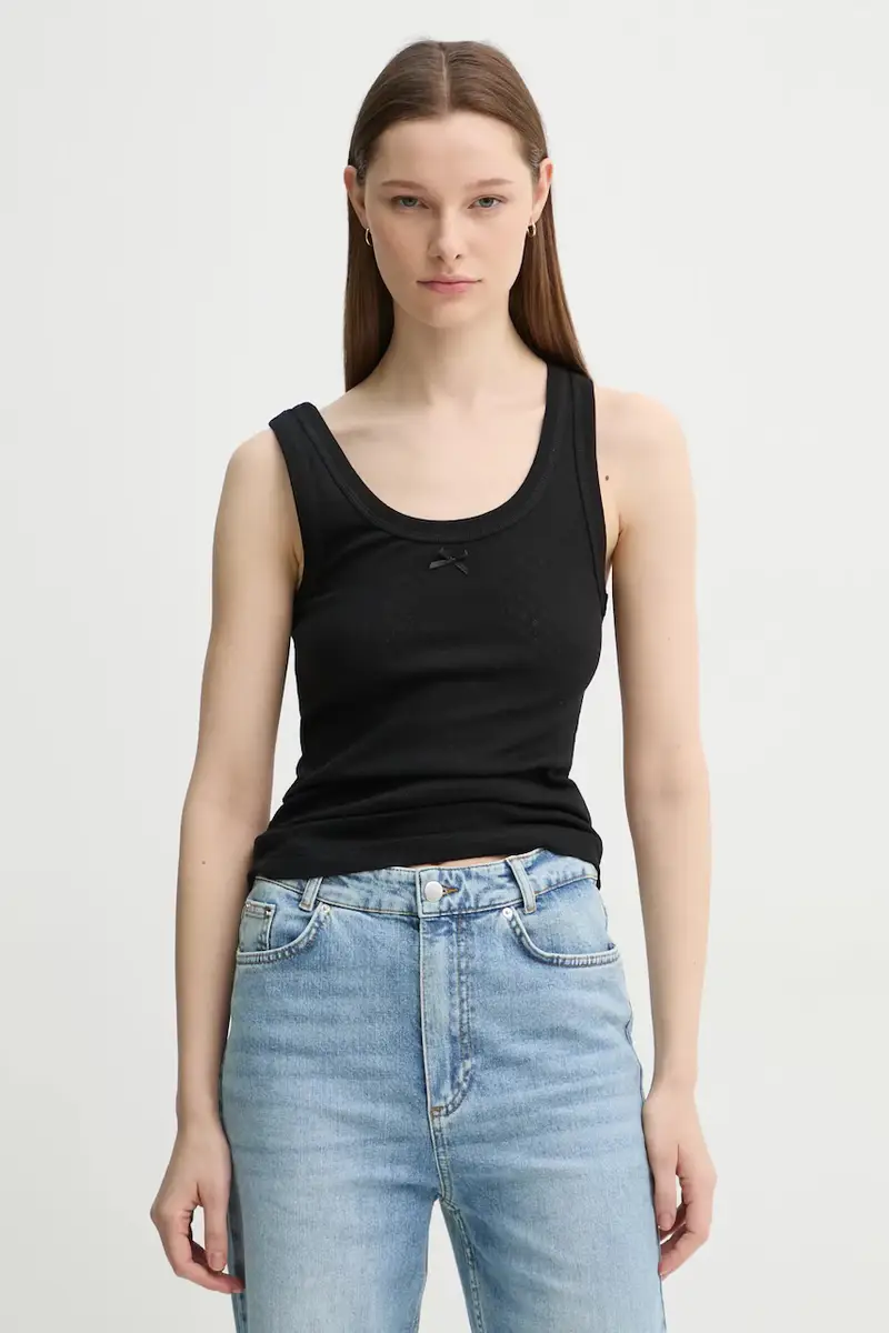 top in cotone Hunter colore nero 5414178