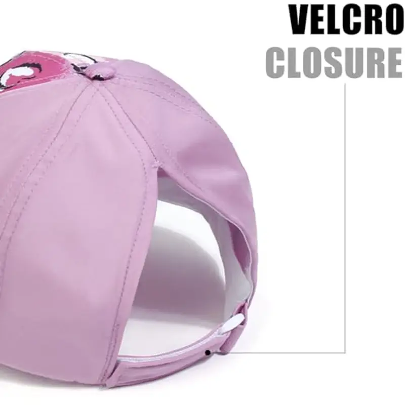 HERUAI Cappello da baseball per bambini con coda di cavallo per 3-8 anni ragazze ragazzi regolabile protezione UV cappello estivo cappello da golf visiera parasole cappello da tennis, Amore, Taglia miniatura 3