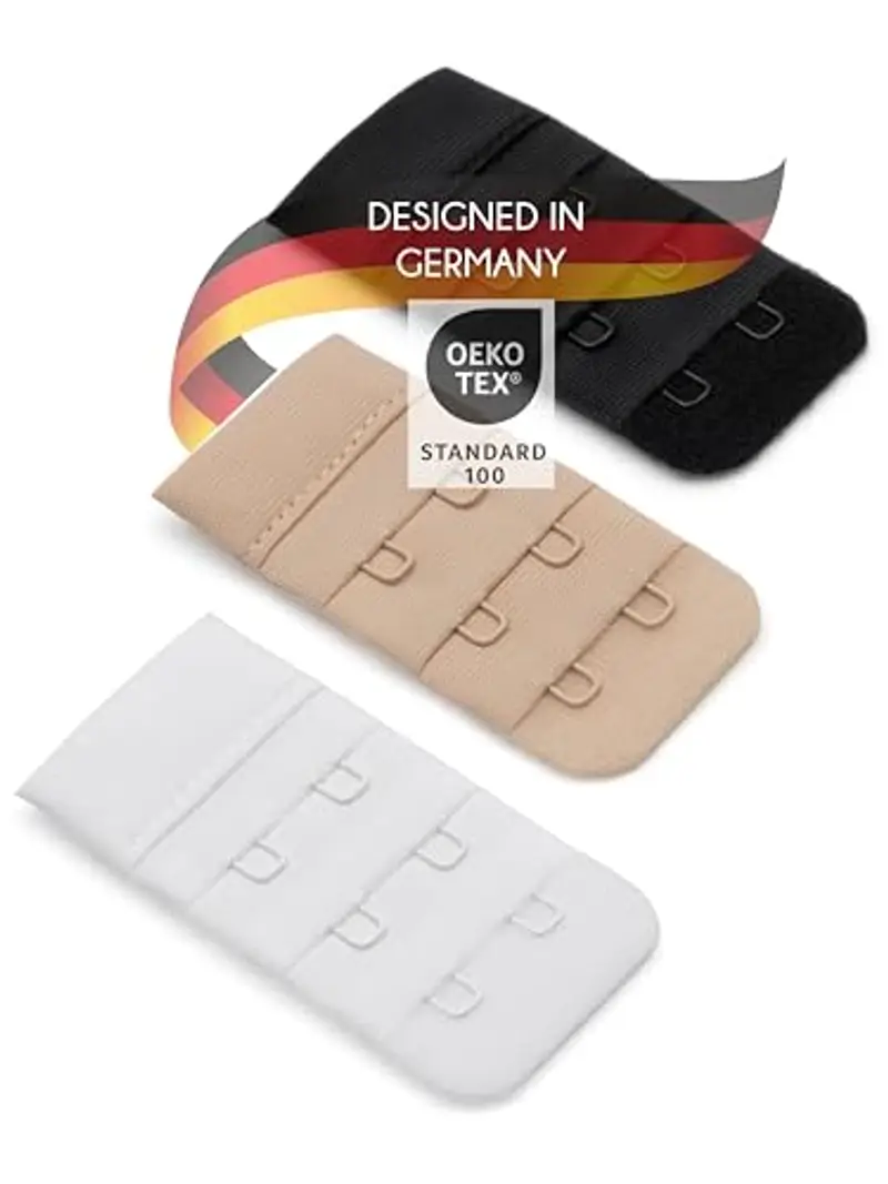 HERZMUTTER Estensione Reggiseno Set 6 Pezzi Beige-Nero-Bianco