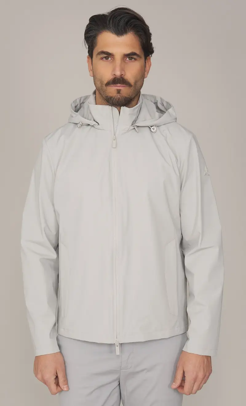 Giubbotto heskimo gs-tech con cappuccio staccabile, colore ghiaccio