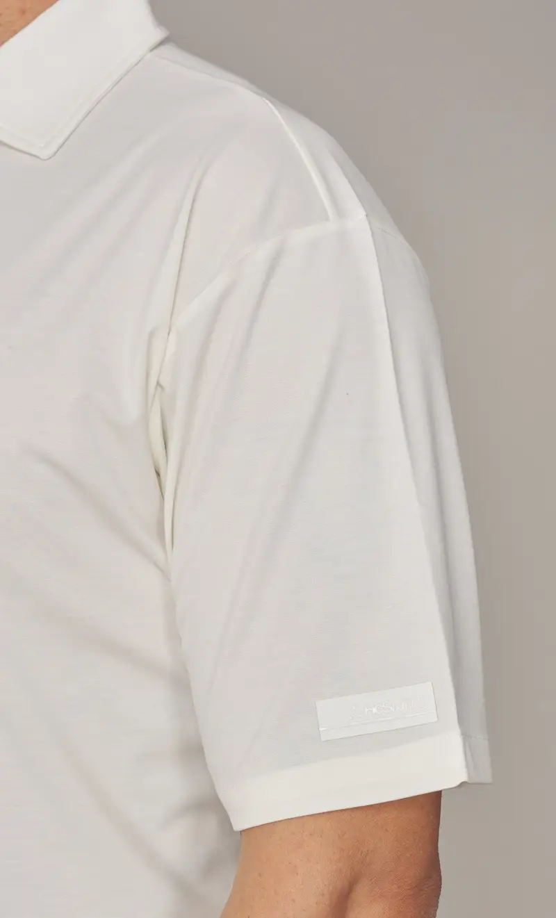 Polo heskimo no stiro, colore bianco miniatura 2