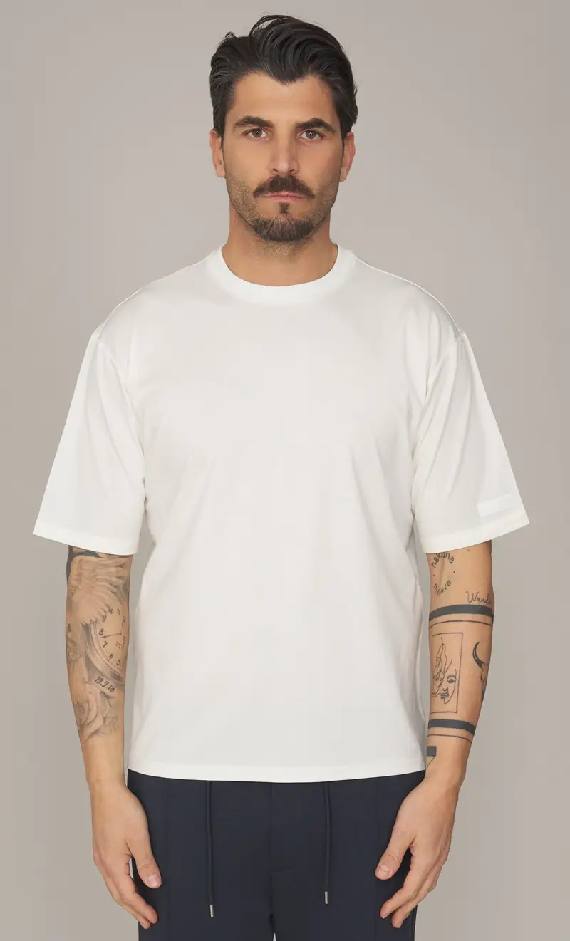 T-shirt heskimo no stiro, colore bianco