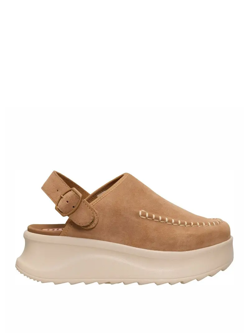 ciabatte hey dude delray clog suede da donna - marrone