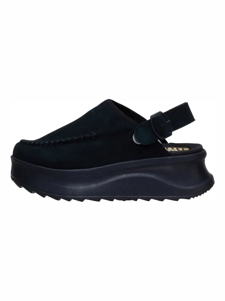 delray clog suede nero