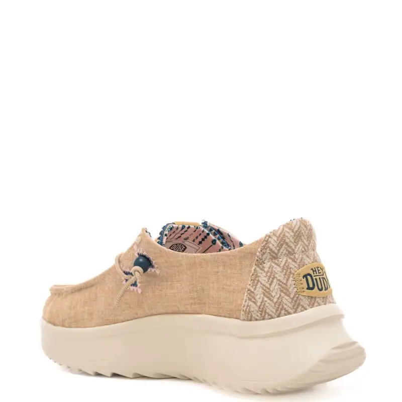 mocassini da donna wendy peak chambray in tessuto sabbia miniatura 3