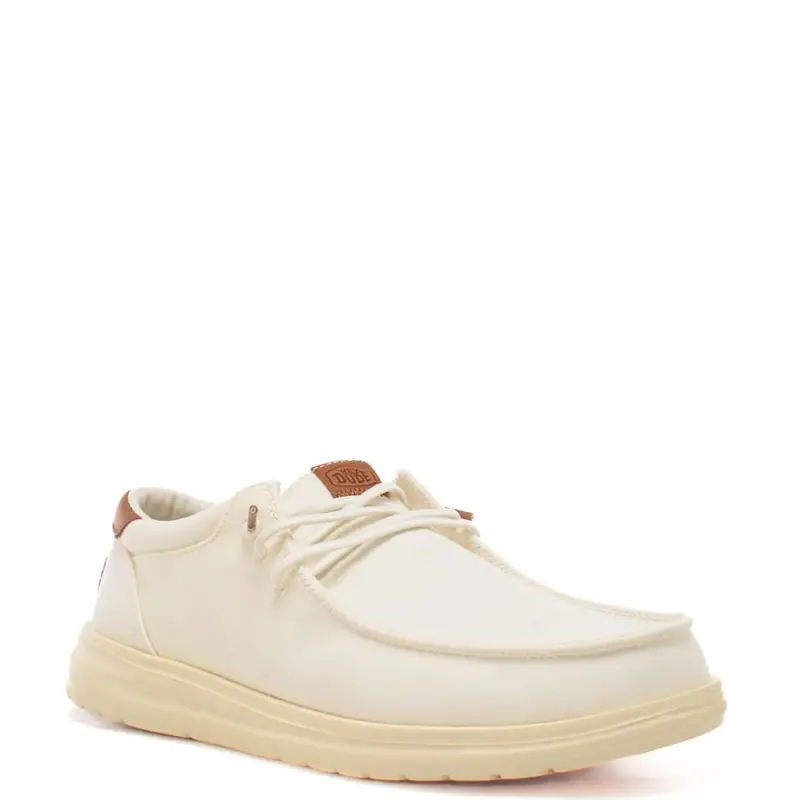 mocassini da uomo paul canvas con tomaia in tela bianchi miniatura 2