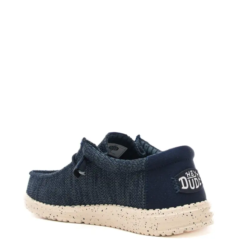 mocassini da uomo wally stretch sox in mesh elasticizzato blu navy miniatura 3