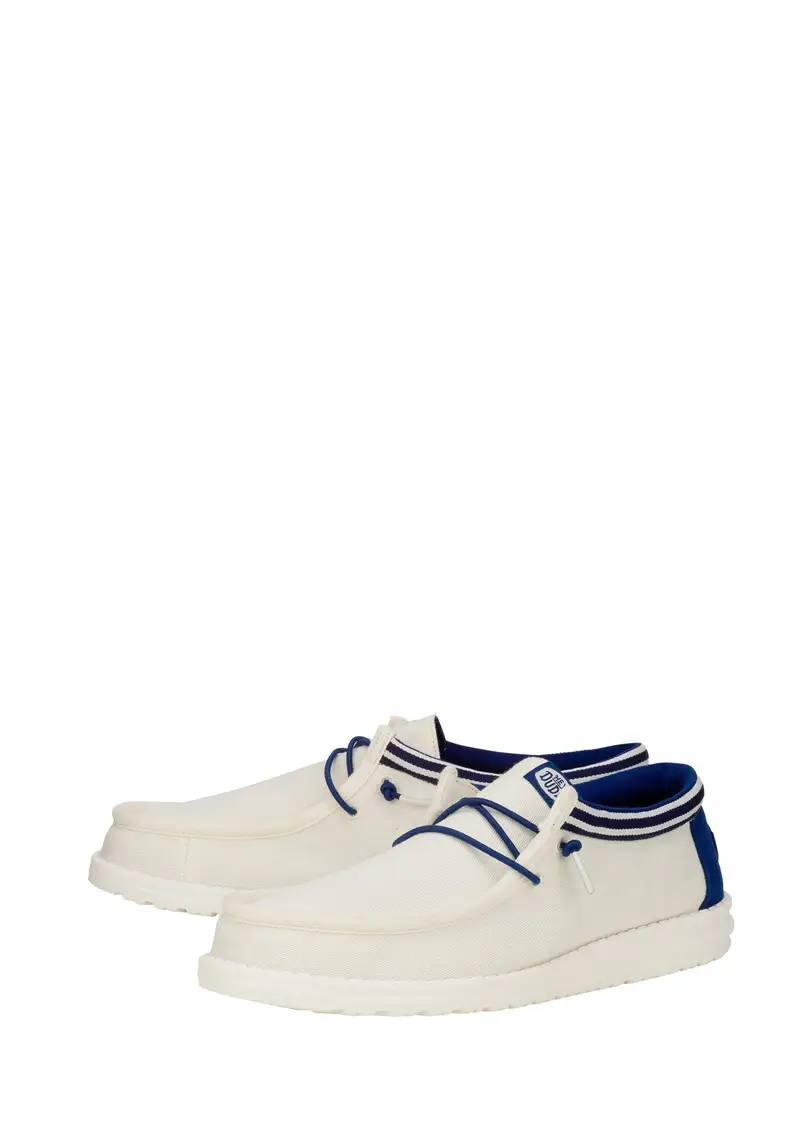 HEY DUDE - Mocassino Uomo White/blu miniatura 2
