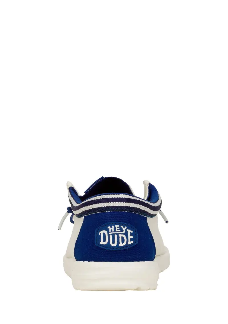 HEY DUDE - Mocassino Uomo White/blu miniatura 3