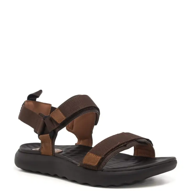 Hey Dude sandali da uomo carsonregolabili con suola in morbida schiuma marrone brown miniatura 2