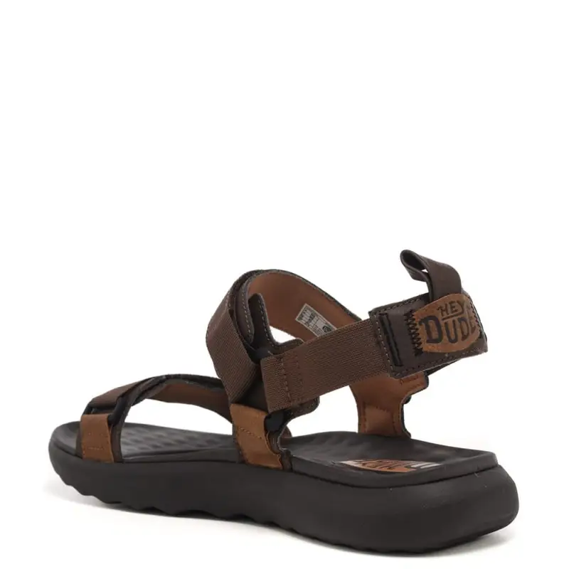 Hey Dude sandali da uomo carsonregolabili con suola in morbida schiuma marrone brown miniatura 3