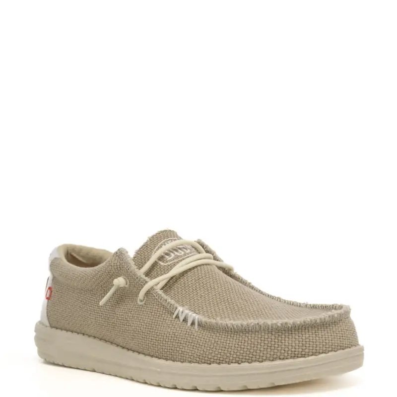 scarpe uomo wally braided slip on beige e bianche in tessuto miniatura 2