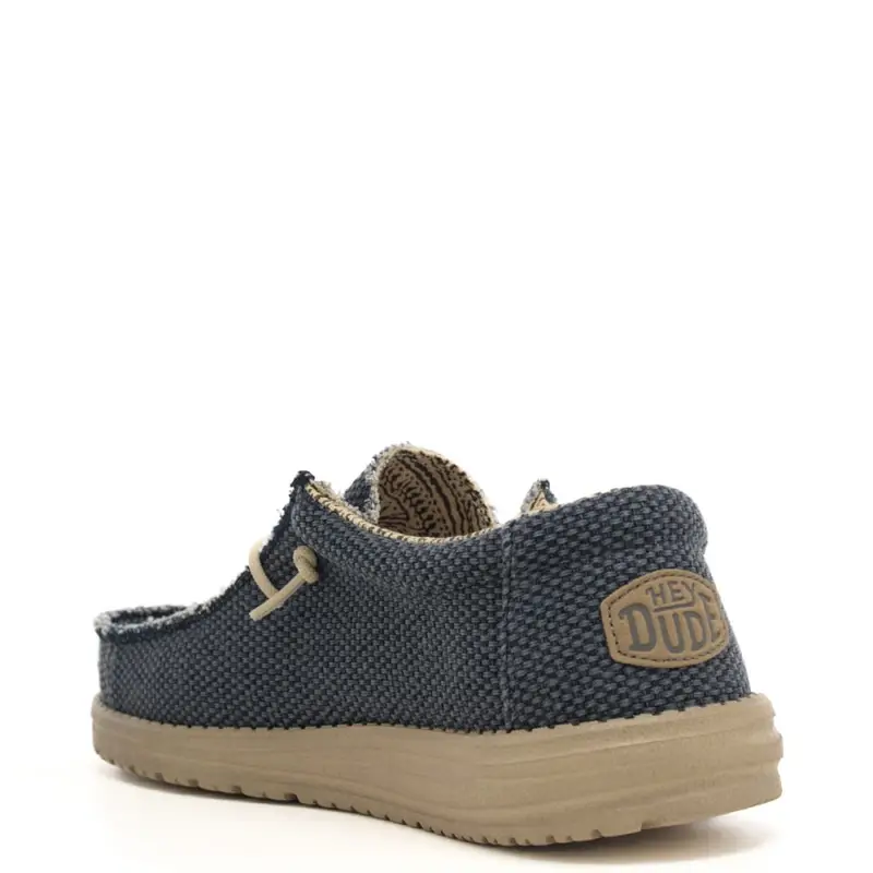 scarpe uomo wally braided slip on blu in tessuto miniatura 2