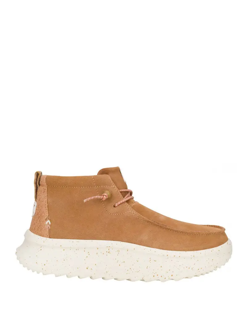 stivaletto hey dude wendy peak hi suede da donna - beige
