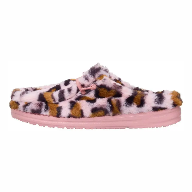 Wendy Slipper Leo Fur Pink Multi