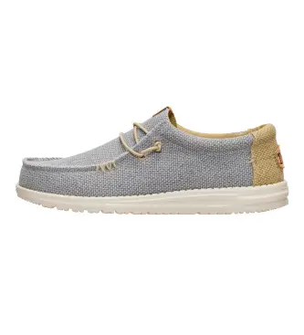 per uomo HD40003 Sneakers grigie intrecciate Wally (40), Tessuto, Basso, Stringhe, Casual, Grigio