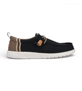 per uomo HD43086 Sneakers nere in lino Wally Craft (40), Nero, Tessuto, Basso, Stringhe, Casual Pelle