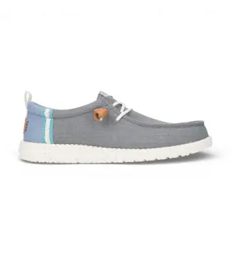 per uomo HD43086 Sneakers Wally Craft Linen grigio (40), Tessuto, Basso, Stringhe, Casual