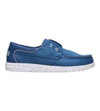 per uomo HD45141 Sneakers Wally Cru in tela elasticizzata blu (40), Tessuto, Basso, Nessuno, Casual