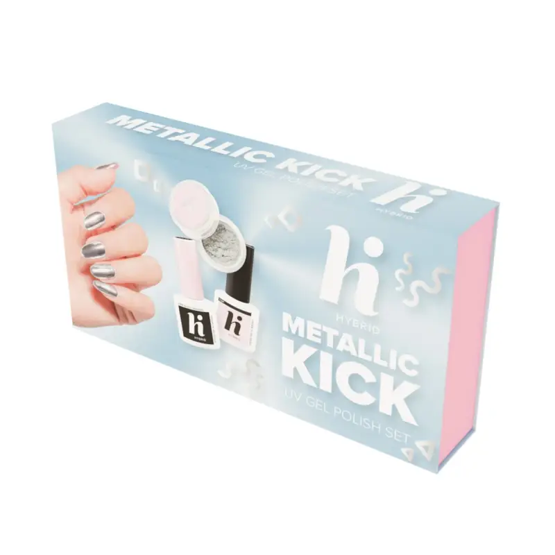 UV Gel Polish METALLIC KICK Set - Cofanetti make up miniatura 2
