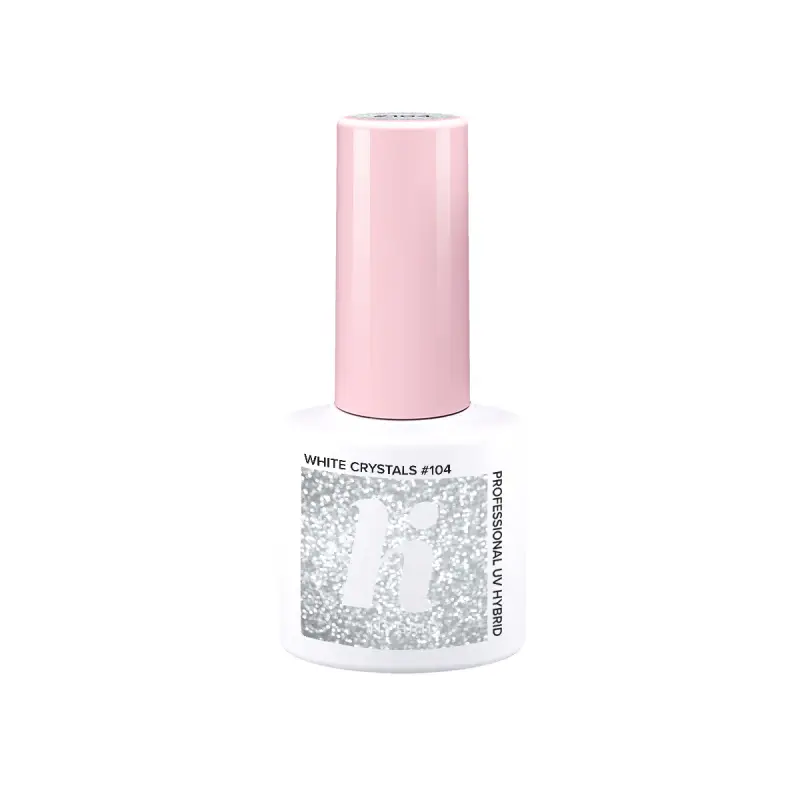 UV Gel Polish Party Smalto Semipermanente #104 White Crystals - Smalto gel e semipermanente #104 White Crystals