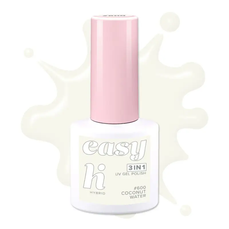UV Gel Polish Smalto semipermanente EASY 3in1 #600 Coconut Water - Smalto gel e semipermanente #600 Coconut Water