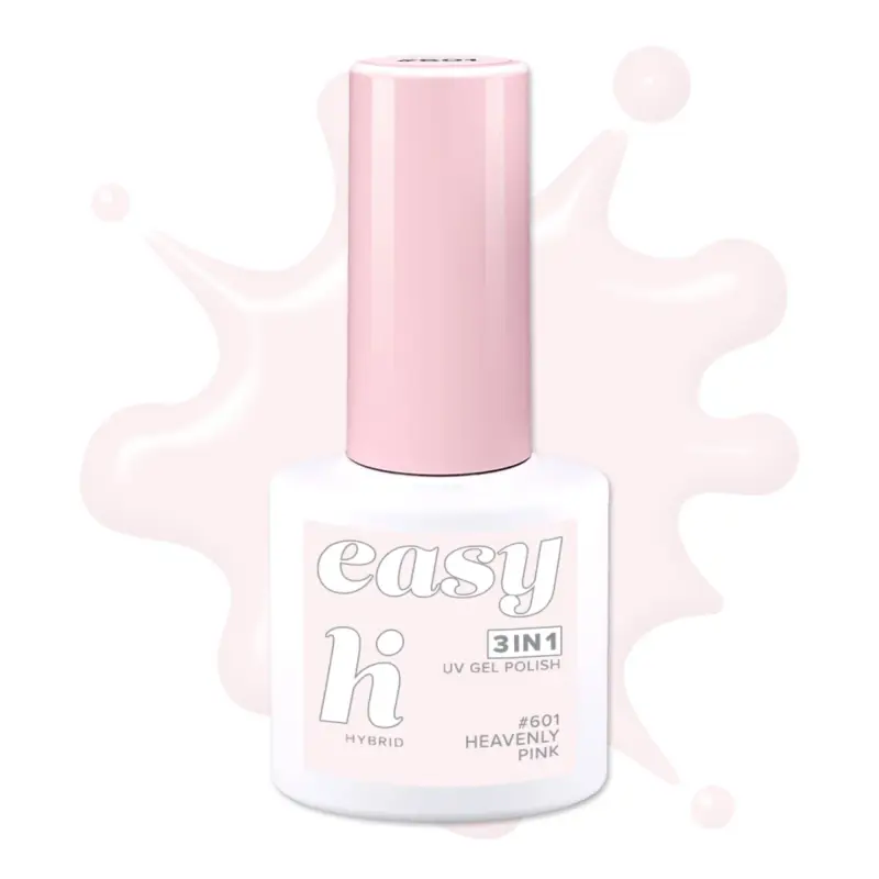 UV Gel Polish Smalto semipermanente EASY 3in1 #601 Heavenly Pink - Smalto gel e semipermanente #601 Heavenly Pink